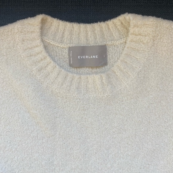 Everlane Cozy Crewneck in Cream - Picture 5 of 7